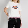 Dickies Women’s Fully Adjustable Tonal Compression Plaque Buckle Fabric Belt(Pink Logo)