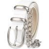 Dickies Women’s Leather Casual Belt(White Chain)