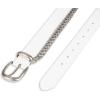 Dickies Women’s Leather Casual Belt(White Chain)