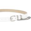 Dickies Women’s Leather Casual Belt(White Chain)