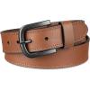 Dickies mens Genuine Leather Belt – Durable Casual Style, Regular & Big and Tall Sizes(Tan)