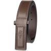 Dickies Men’s Dickies Unisex Leather Mechanic No-Scratch Work Belt – Buckleless, Snap-On Belt(Brown)