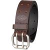 Dickies Men’s Double Prong Leather Work Belt – Fully Adjustable, Regular & Big and Tall Sizes(Brown)
