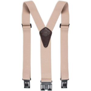 Dickies Men’s Belt Clip Stretch Suspenders – Adjustable Fit for Work or Casual Wear(Beige)