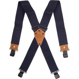 Dickies Men’s Industrial Strength Suspenders – Heavy-Duty Clip-On Support(Navy)