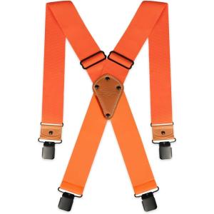 Dickies Men’s Industrial Strength Suspenders – Heavy-Duty Clip-On Support(Neon Orange)