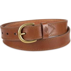 Dickies Women’s Casual Leather Jean Workwear Belt With Round Harness Buckle(Cognac Solid)
