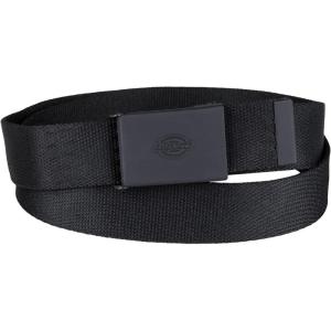 Dickies Women’s Fully Adjustable Tonal Compression Plaque Buckle Fabric Belt(Black)
