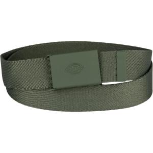 Dickies Women’s Fully Adjustable Tonal Compression Plaque Buckle Fabric Belt(Olive)