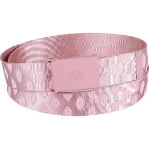 Dickies Women’s Fully Adjustable Tonal Compression Plaque Buckle Fabric Belt(Pink Logo)