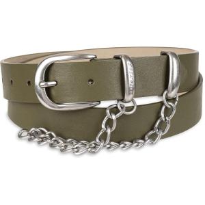 Dickies Women’s Leather Casual Belt(Olive Chain)