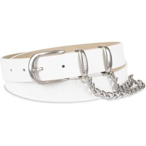 Dickies Women’s Leather Casual Belt(White Chain)