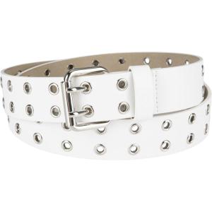 Dickies Women’s Leather Casual Belt(White Grommet)
