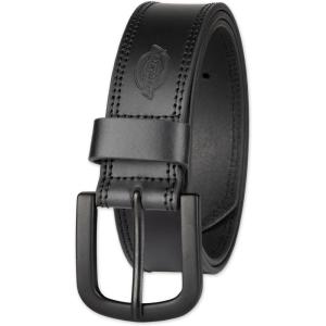 Dickies mens Genuine Leather Belt – Durable Casual Style, Regular & Big and Tall Sizes(Black)