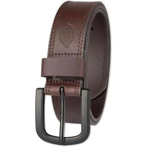 Dickies mens Genuine Leather Belt – Durable Casual Style, Regular & Big and Tall Sizes(Brown)