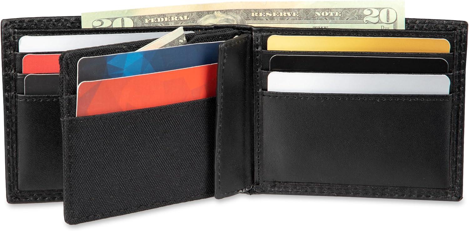 image:imageDickies Mens RFID Everyday Leather Bifold Chain Wallet BlackBlack Detachable Card Case