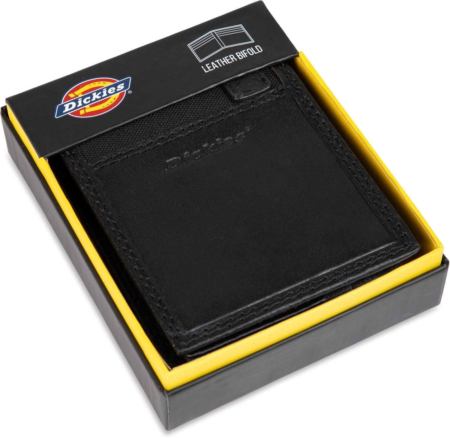 image:imageDickies Mens RFID Everyday Leather Bifold Chain Wallet BlackBlack Detachable Card Case