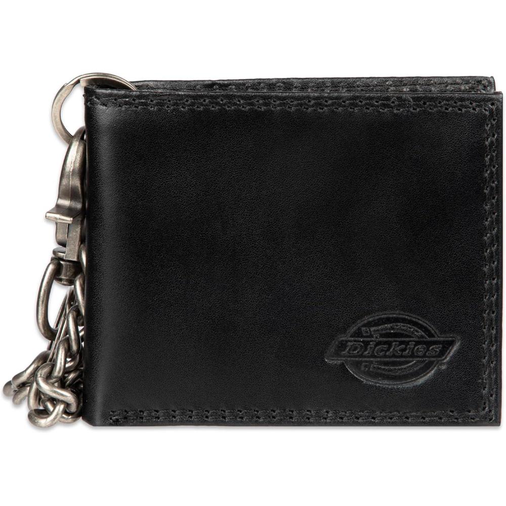 image:imageDickies Mens RFID Everyday Leather Bifold Chain Wallet BlackBlack