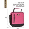 Dickies Basic Insulated Lunch Bag for Work, Thermal Reusable Office Lunch Box for Men, Women (Bloodstone)(Pink)
