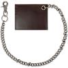 Dickies Men’s RFID Everyday Leather Bifold Chain Wallet Black(Brown)