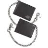 Dickies Men’s RFID Everyday Leather Bifold Chain Wallet Black(Pebbled Black)