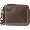 Dickies Men’s RFID Everyday Leather Bifold Chain Wallet Black(Brown – Zip Around)