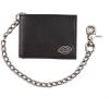 Dickies Men’s RFID Everyday Leather Bifold Chain Wallet Black(Pebbled Black)