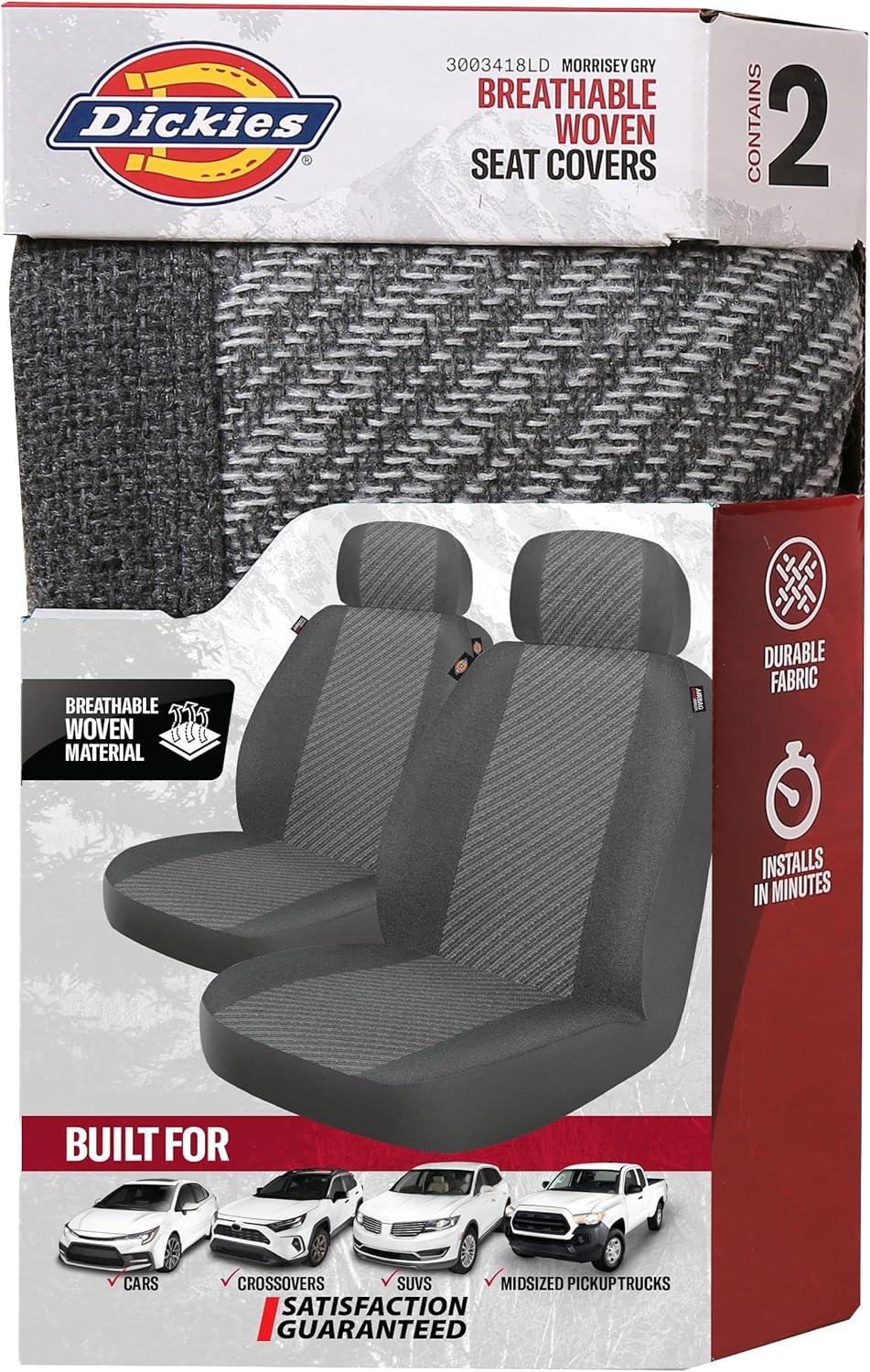 image:imageDickies 3003418LD Morrisey Gray 2Piece Seat Cover Set GreyGrey