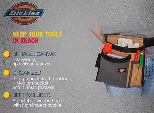 image:imageDickies 5Pocket Single Side Tool Belt PouchWork Apron Durable Canvas Construction Adjustable Belt for Custom FitBlack
