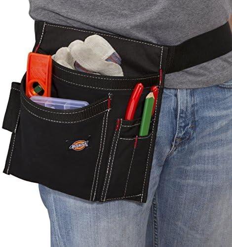 image:imageDickies 5Pocket Single Side Tool Belt PouchWork Apron Durable Canvas Construction Adjustable Belt for Custom FitBlack