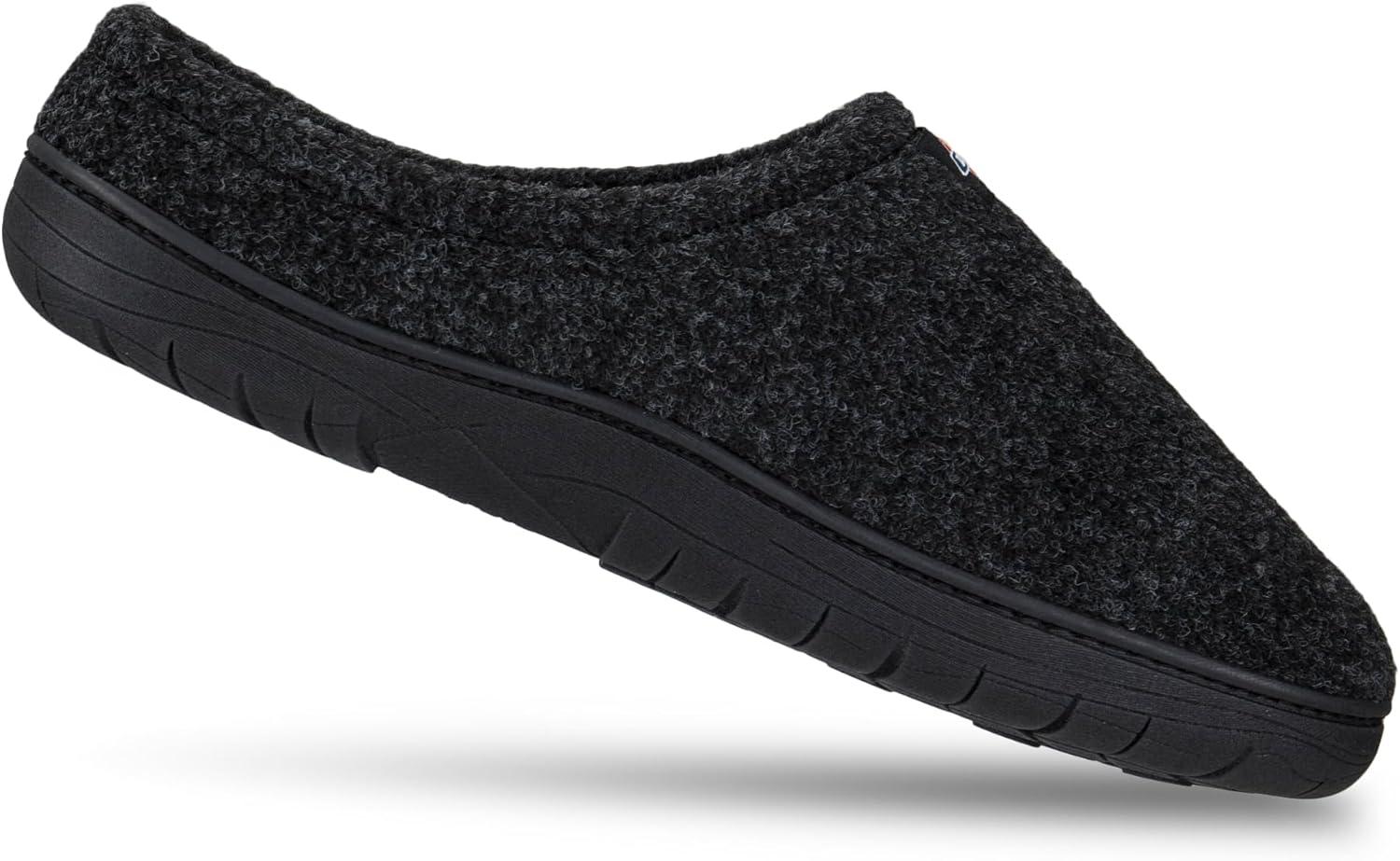 image:imageDickies Open and Closed Back Memory Foam Slippers With IndoorOutdoor SoleBlack Felt