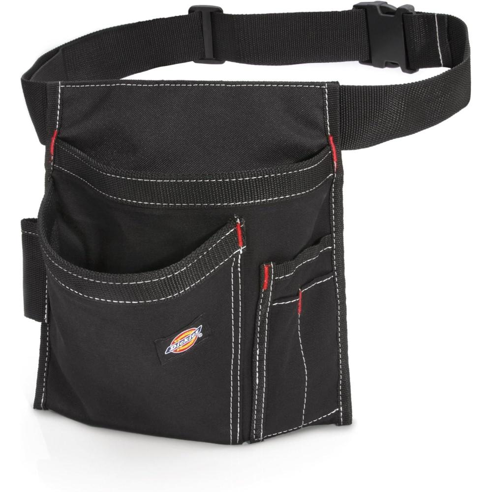 image:imageDickies 5Pocket Single Side Tool Belt PouchWork Apron Durable Canvas Construction Adjustable Belt for Custom FitBlack