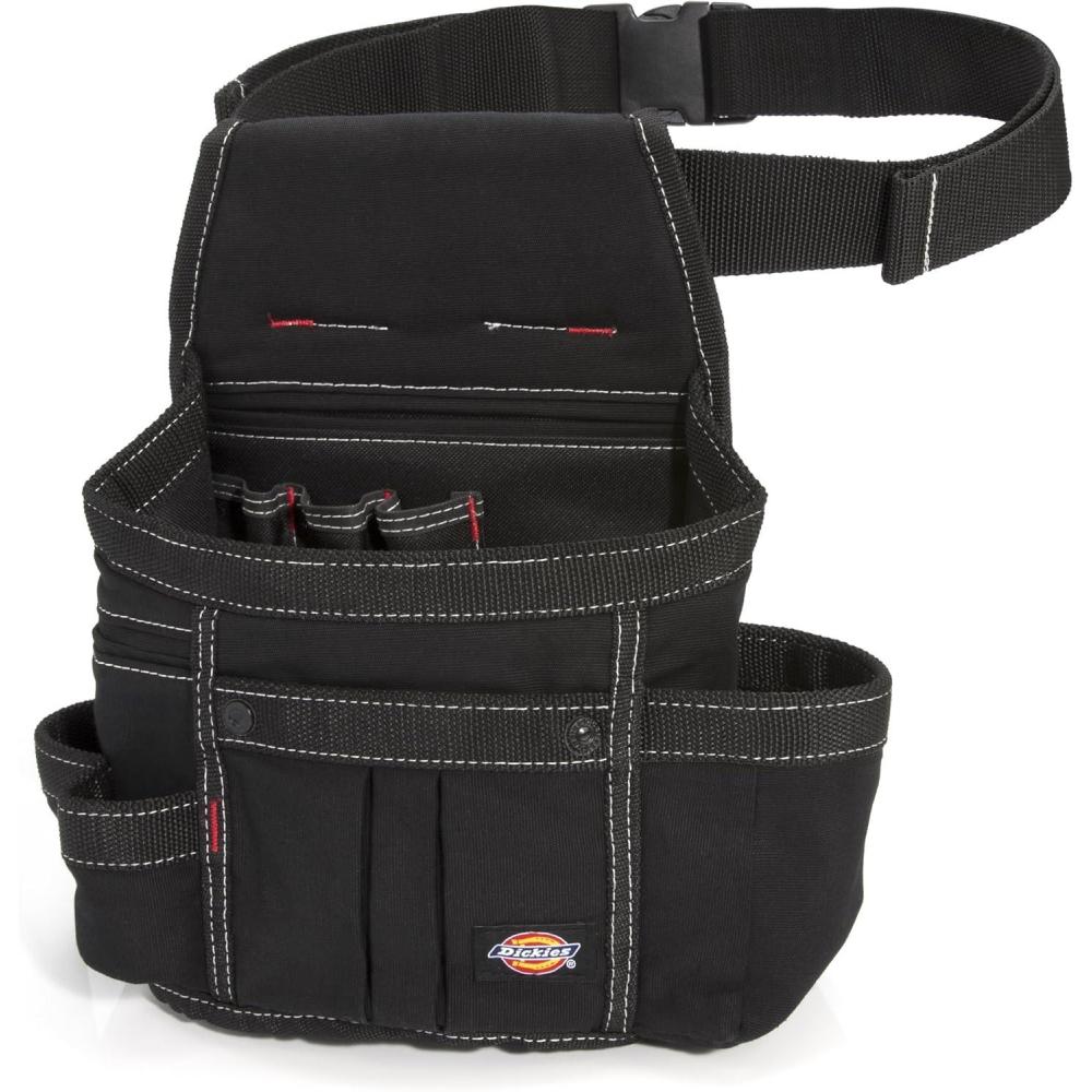 image:imageDickies 8Pocket Padded Tool BeltUtility Pouch for Painters Carpenters and Builders Adjustable 3Inch Belt Durable Canvas Construction WhiteBlack