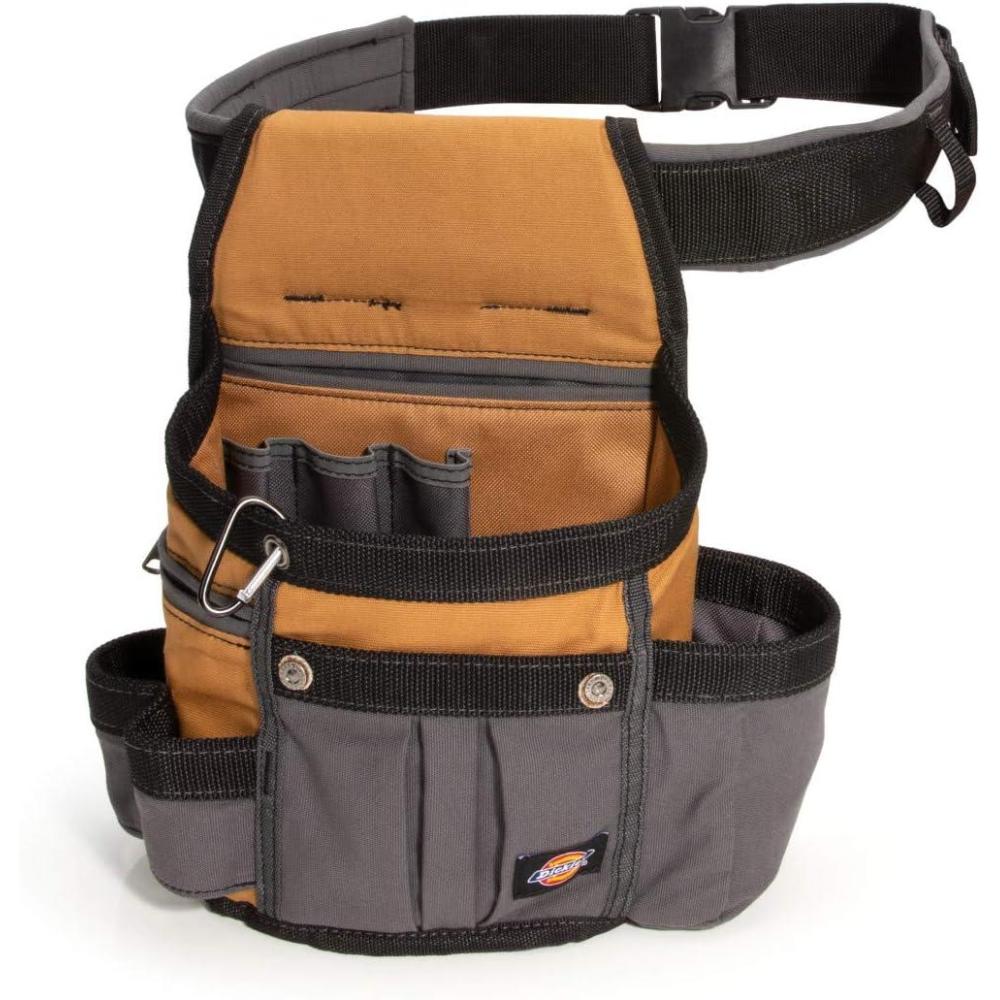 image:imageDickies 8Pocket Padded Tool BeltUtility Pouch for Painters Carpenters and Builders Adjustable 3Inch Belt Durable Canvas Construction WhiteTan