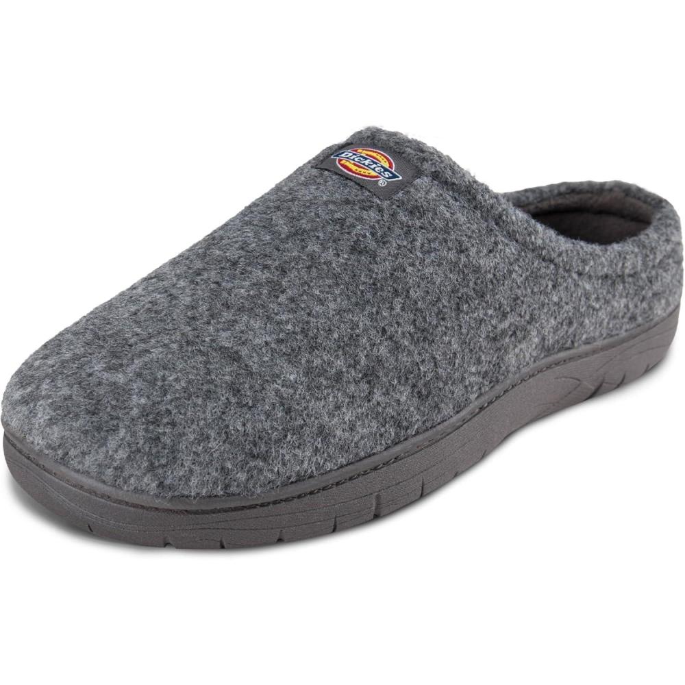 image:imageDickies Open and Closed Back Memory Foam Slippers With IndoorOutdoor SoleGrey Felt