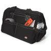Dickies 16-Inch Durable Canvas Work Bag for Painters, Carpenters, and Builders, Heavy-Duty Zipper, Reinforced Handles, Exterior Pockets, White(Black)