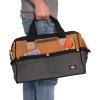 Dickies 16-Inch Durable Canvas Work Bag for Painters, Carpenters, and Builders, Heavy-Duty Zipper, Reinforced Handles, Exterior Pockets, White(Tan)