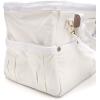 Dickies 20-Inch Durable Canvas Work Bag for Painters, Carpenters, and Builders, Heavy-Duty Zipper, Reinforced Handles, Exterior Pockets, Shoulder Strap, Tan/Grey(White)