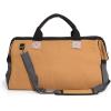 Dickies 20-Inch Durable Canvas Work Bag for Painters, Carpenters, and Builders, Heavy-Duty Zipper, Reinforced Handles, Exterior Pockets, Shoulder Strap, Tan/Grey(Tan)