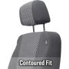 Dickies 3003418LD, Morrisey Gray 2-Piece Seat Cover Set, Grey(Grey)