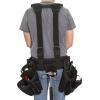 Dickies 4-Piece Carpenter’s Rig, Padded Tool Belt Suspenders, Cooling Mesh, Leather Tool Belt, Steel Buckle, Grey/Tan, 3.8 lb.(Black)