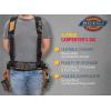Dickies 4-Piece Carpenter’s Rig, Padded Tool Belt Suspenders, Cooling Mesh, Leather Tool Belt, Steel Buckle, Grey/Tan, 3.8 lb.(Grey/Tan)