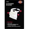 Dickies 5-Pocket Single Side Tool Belt Pouch/Work Apron, Durable Canvas Construction, Adjustable Belt for Custom Fit(White)