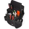 Dickies 8-Pocket Padded Tool Belt/Utility Pouch for Painters, Carpenters, and Builders, Adjustable 3-Inch Belt, Durable Canvas Construction, White(Black)