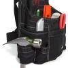 Dickies 8-Pocket Padded Tool Belt/Utility Pouch for Painters, Carpenters, and Builders, Adjustable 3-Inch Belt, Durable Canvas Construction, White(Black)