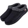Dickies Open and Closed Back Memory Foam Slippers With Indoor/Outdoor Sole(Black)