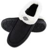 Dickies Open and Closed Back Memory Foam Slippers With Indoor/Outdoor Sole(Black Corduroy)