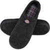 Dickies Open and Closed Back Memory Foam Slippers With Indoor/Outdoor Sole(Black Felt)