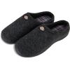Dickies Open and Closed Back Memory Foam Slippers With Indoor/Outdoor Sole(Black Felt)