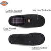 Dickies Open and Closed Back Memory Foam Slippers With Indoor/Outdoor Sole(Black Felt)